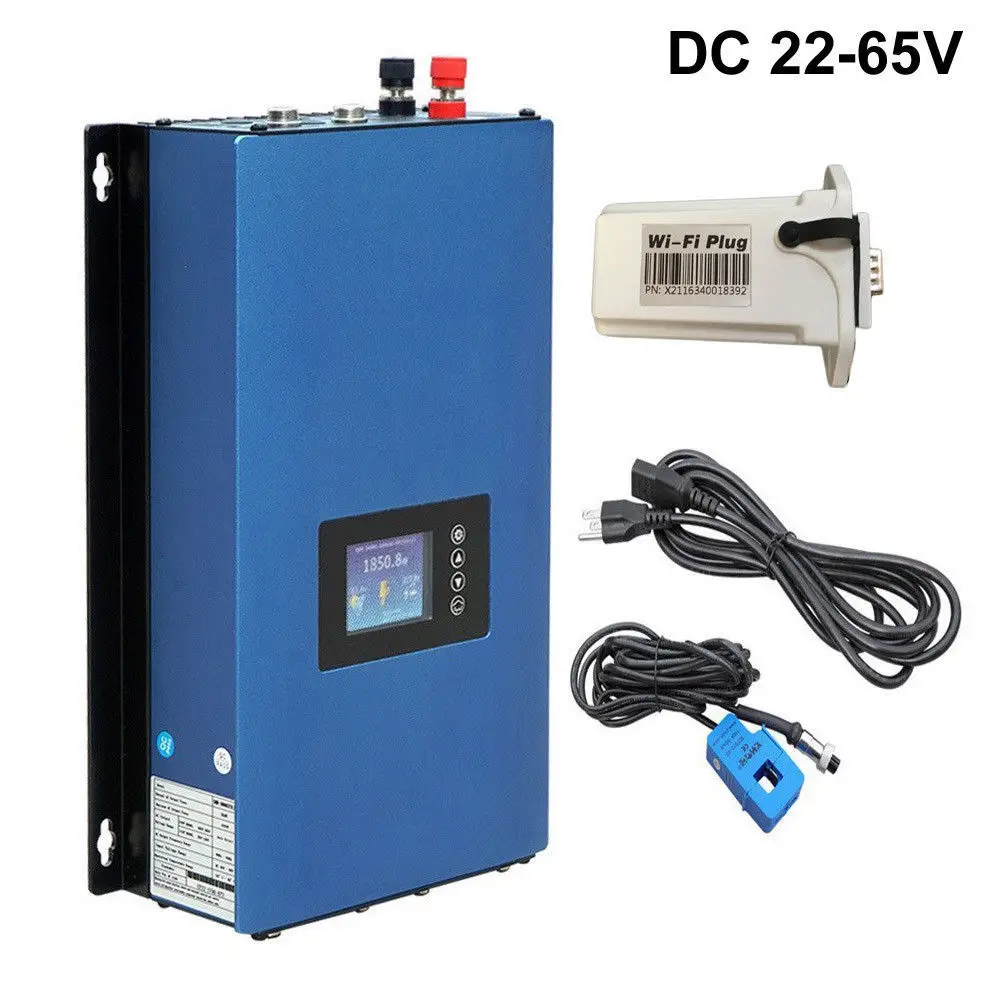 

1000W 2000W Battery Discharge MPPT Solar Grid Tie Inverter with Limiter Sensor DC22-65V/45-90V AC 110V 120V 220V 230V 240V