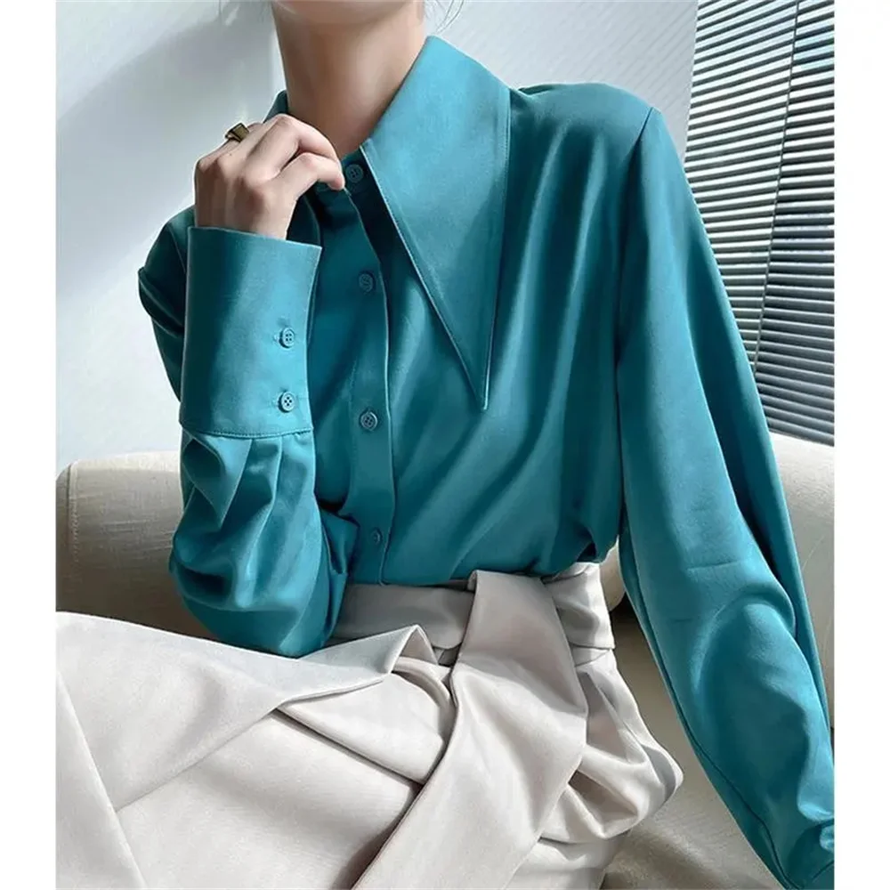 Japan Korean Fashion Spring Autumn New French Vintage Pointed Neck Long Sleeve Shirt Women's Design Chic Ins Unique Blouse Top
Japan Korean Fashion Spring Autumn New French Vintage Pointed Neck Long Sleeve Shirt Women's Design Chic Ins Unique Blouse Top
