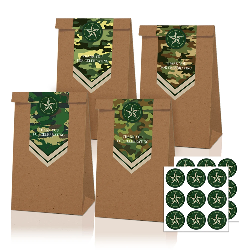 LB064 12Pcs Cosplay Camo Hero Camouflage Birthday Party Candy Kraft Paper Gift Bags Baby Shower Party Biscuit Decorating Bag
LB064 12Pcs Cosplay Camo Hero Camouflage Birthday Party Candy Kraft Paper Gift Bags Baby Shower Party Biscuit Decorating Bag