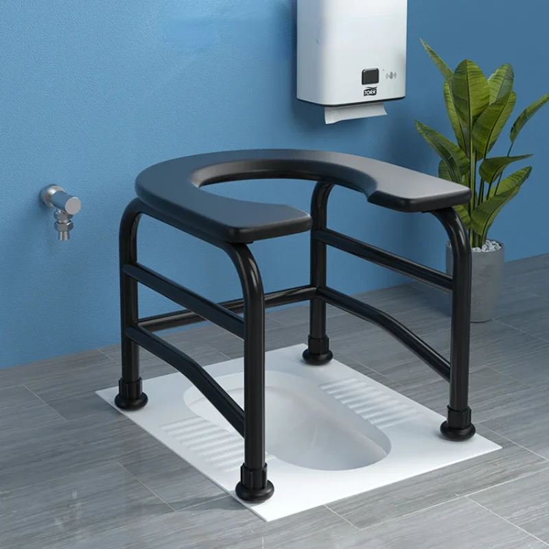 

Elderly Toilet Stool Mobile Slip Shower Chair Pregnant Women Elderly Sanitary Chair Home Bathroom Comfort Seat