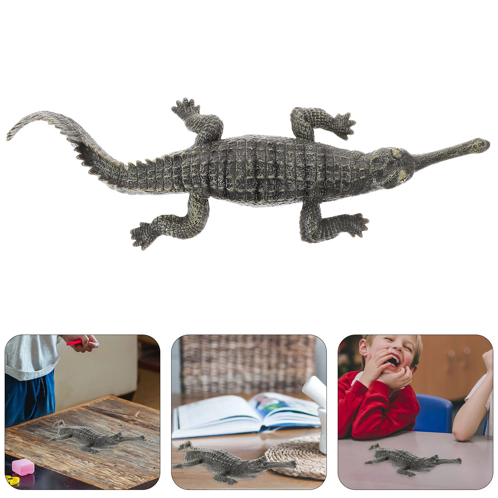 

Simulation Crocodile Model Recognition Fake Decor Desktop Decoration Lifelike Animal Models Figurine Figurines Statue