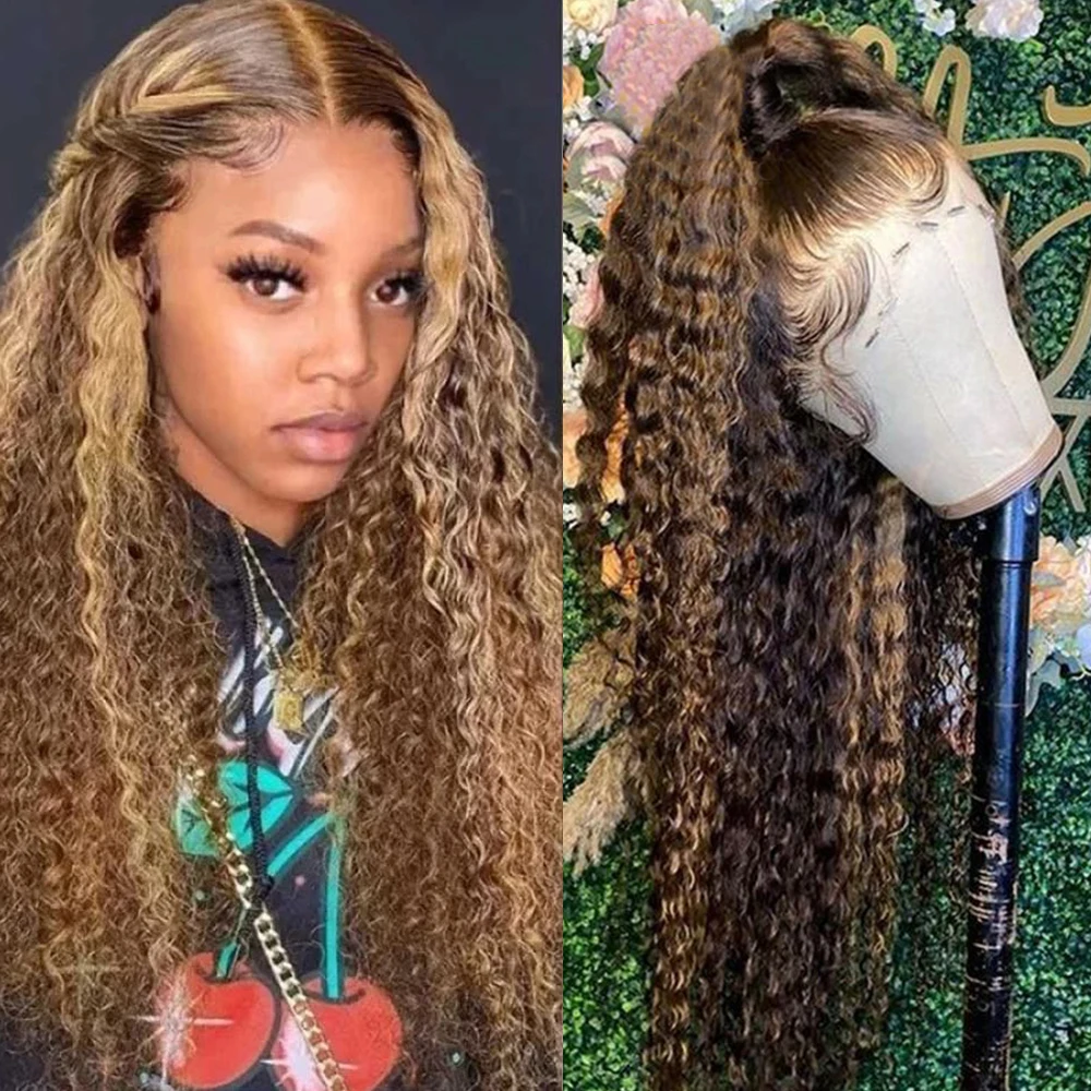 Highlight Lace Front Wig Deep Curly Human Hair Wig 180% Density Deep Wave Ombre HD Lace Frontal Wigs Honey Blonde Human Hair Wig
Highlight Lace Front Wig Deep Curly Human Hair Wig 180% Density Deep Wave Ombre HD Lace Frontal Wigs Honey Blonde Human Hair Wig