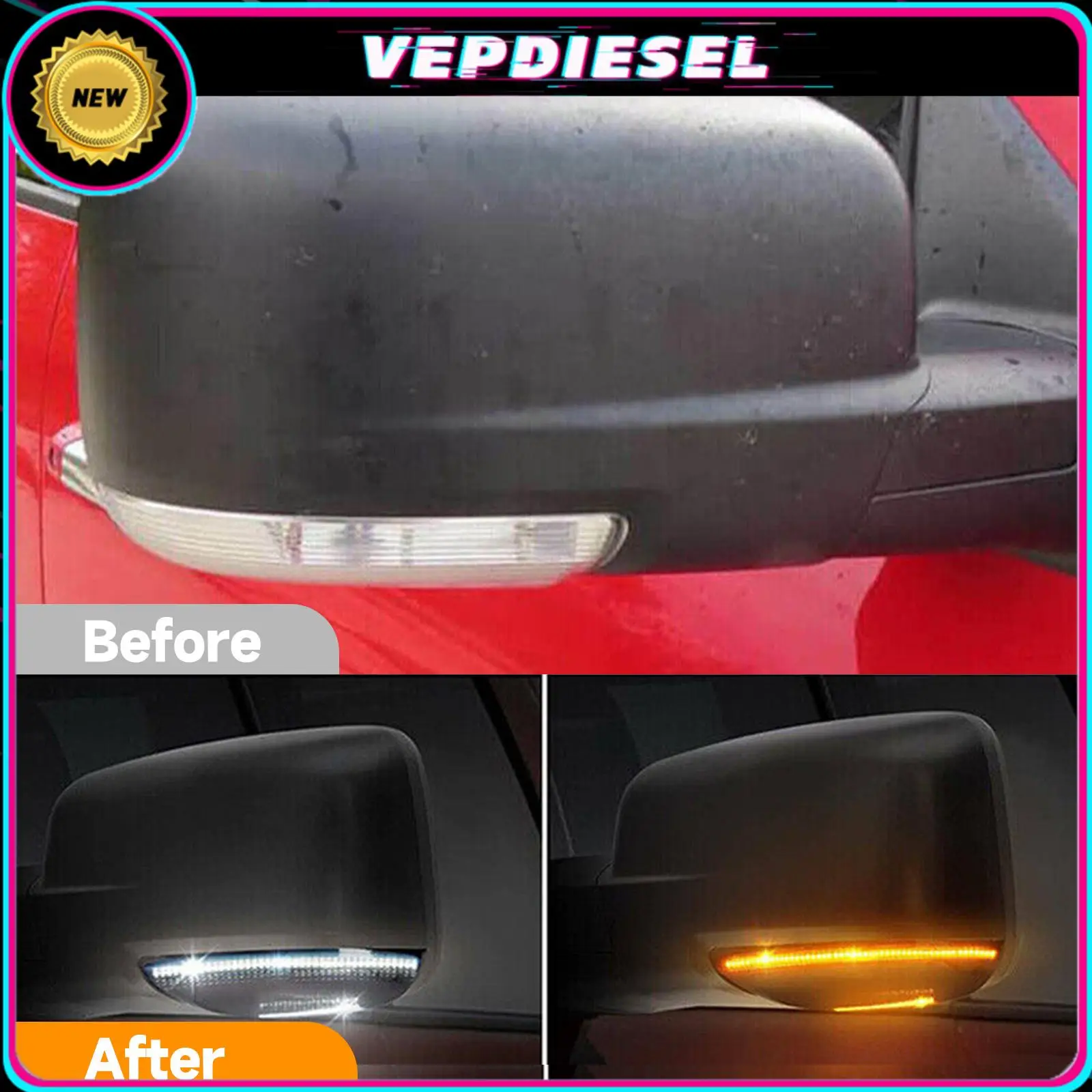 2Pcs Sequential LED Side Mirror Turn Signal Light Puddle Lamp For Dodge RAM 1500-3500 Reversing Signals Dynamic Indicator Lamp
2Pcs Sequential LED Side Mirror Turn Signal Light Puddle Lamp For Dodge RAM 1500-3500 Reversing Signals Dynamic Indicator Lamp