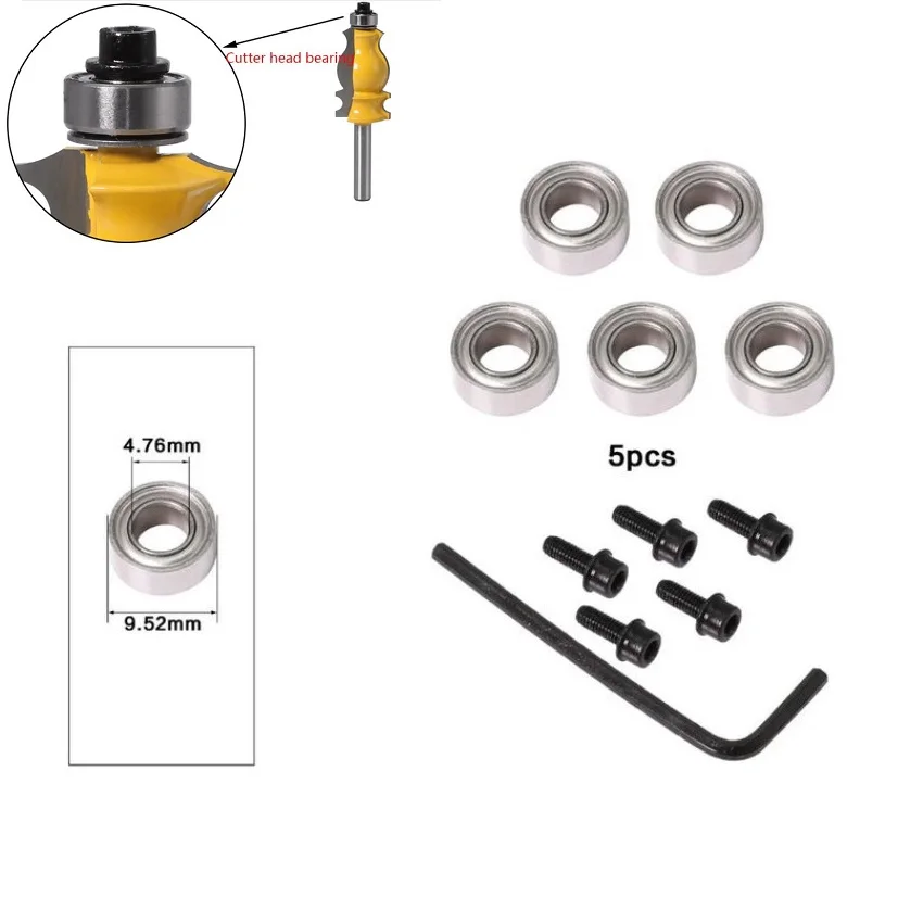 Woodworking Milling Cutter Bearing Cutter Head Shank Bearing Accessories For Flush Trim Inner 4.76 Outer 9.52mm
Woodworking Milling Cutter Bearing Cutter Head Shank Bearing Accessories For Flush Trim Inner 4.76 Outer 9.52mm