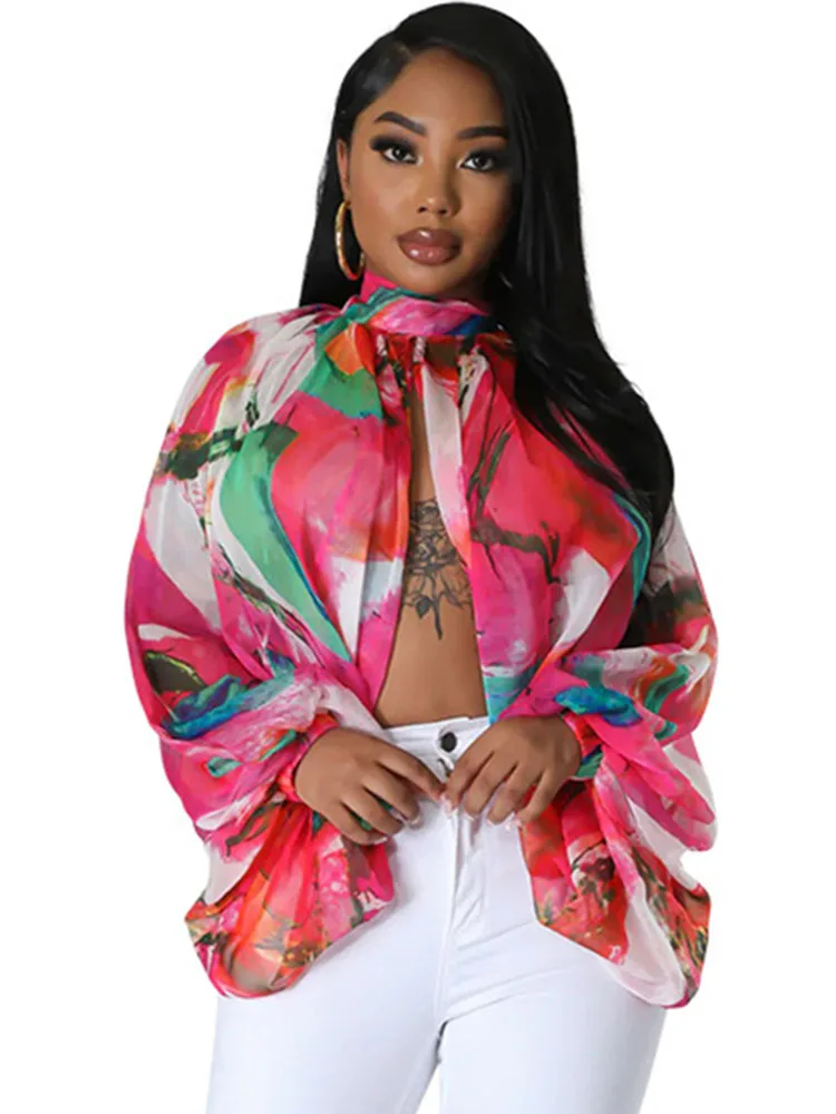 Multicolor Batwing Sleeve Leaf Print Chiffon Blouses Women See Through Split Shirts For Club Party Beach Sexy Tie Up Shirt Tops
Multicolor Batwing Sleeve Leaf Print Chiffon Blouses Women See Through Split Shirts For Club Party Beach Sexy Tie Up Shirt Tops