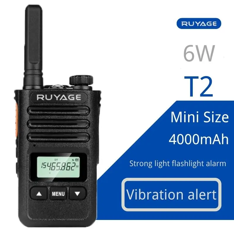 Ruyage T2 Mini Walkie Talkie Professional Fm Transceiver Uhf Two Way Portable Clock Radio Station Talkie-Walkie Wireless
Ruyage T2 Mini Walkie Talkie Professional Fm Transceiver Uhf Two Way Portable Clock Radio Station Talkie-Walkie Wireless