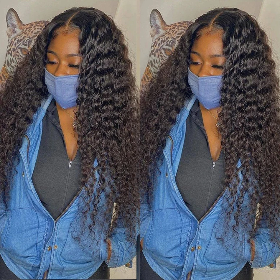 

Brazilian Water Wave Bundles With 4x4 Closure Wet and Wavy Curly Human Hair Bundles With Frontal Closure Remy Hair Weave Extensi