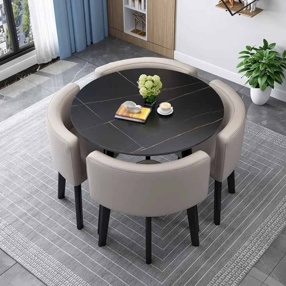 Round Nordic Dining Table Set 4 Chairs Luxury Small Italian Dining Table Hotel Lobby Design Muebles De Cocina Home Furniture
Round Nordic Dining Table Set 4 Chairs Luxury Small Italian Dining Table Hotel Lobby Design Muebles De Cocina Home Furniture