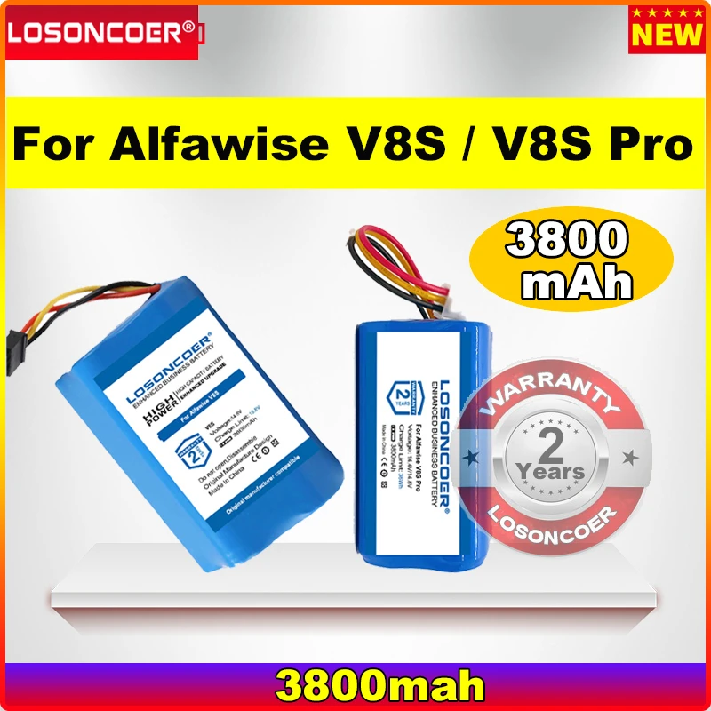 LOSONCOER 3800mAh для Alfawise V8S аккумулятор Pro Аксессуары для робота-пылесоса
LOSONCOER 3800mAh для Alfawise V8S аккумулятор Pro Аксессуары для робота-пылесоса