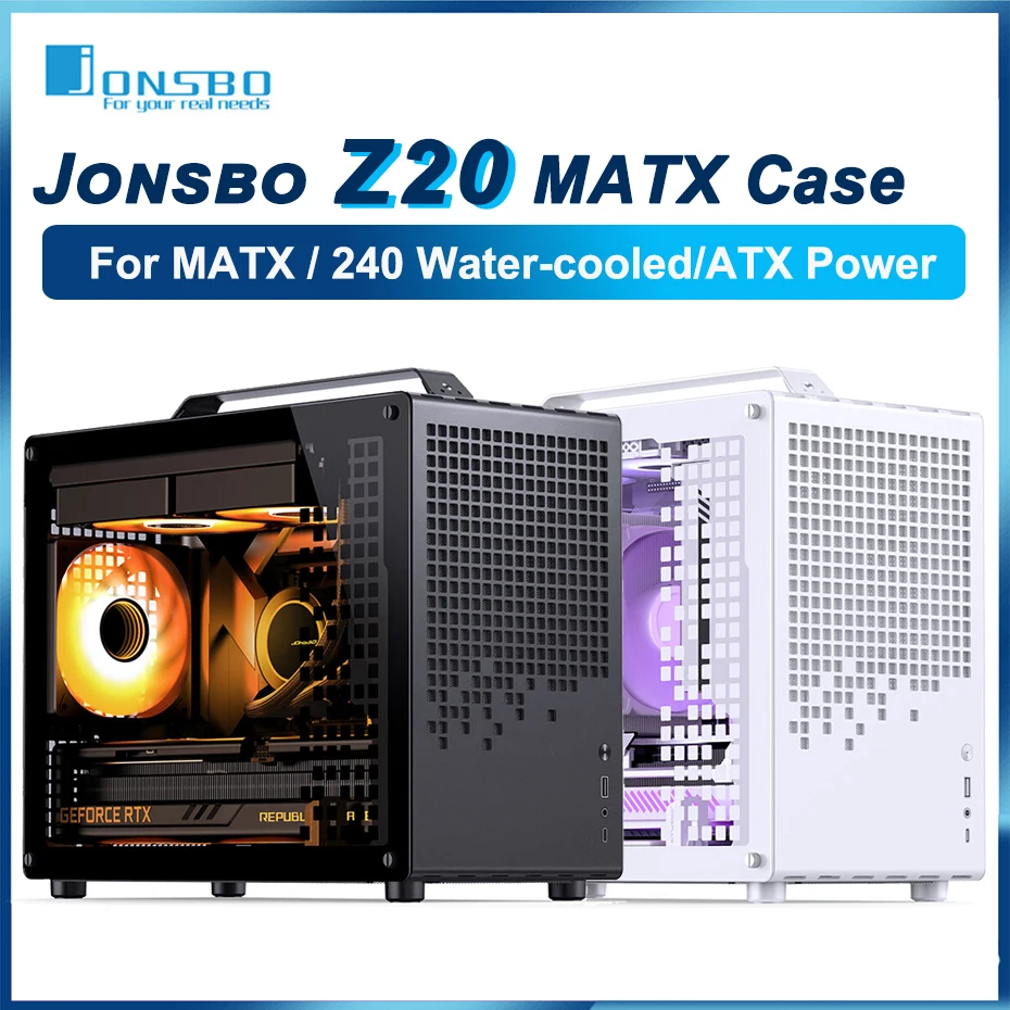

JONSBO Z20 MATX Case 20L Detachable Portable Desktop Mini PC Chassis Supports 363mm Graphics Card 240 Water-cooled ATX Power