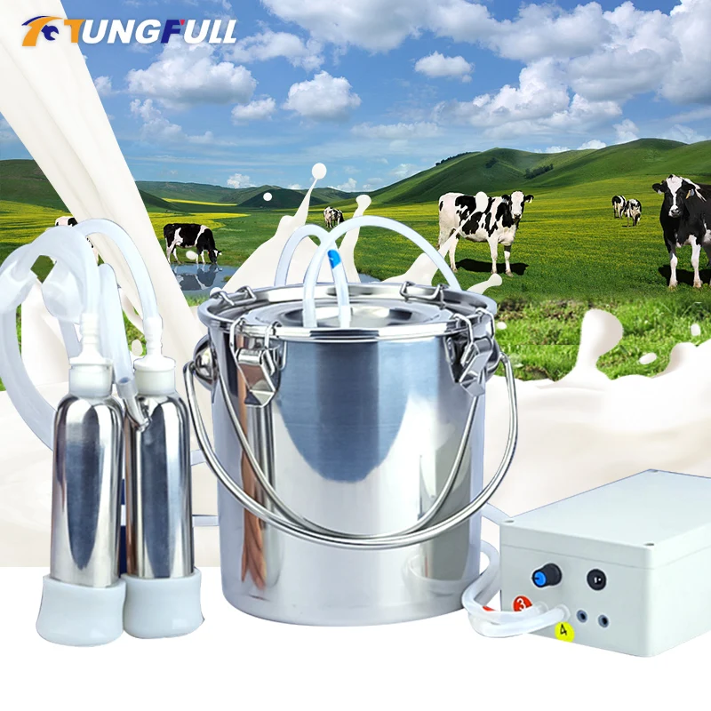 

5L Milking Machine Cow Vacuum Pump for Milking Cows 220V Cattle Pulsating Milking Machine Stainless Steel Milker Pulsator