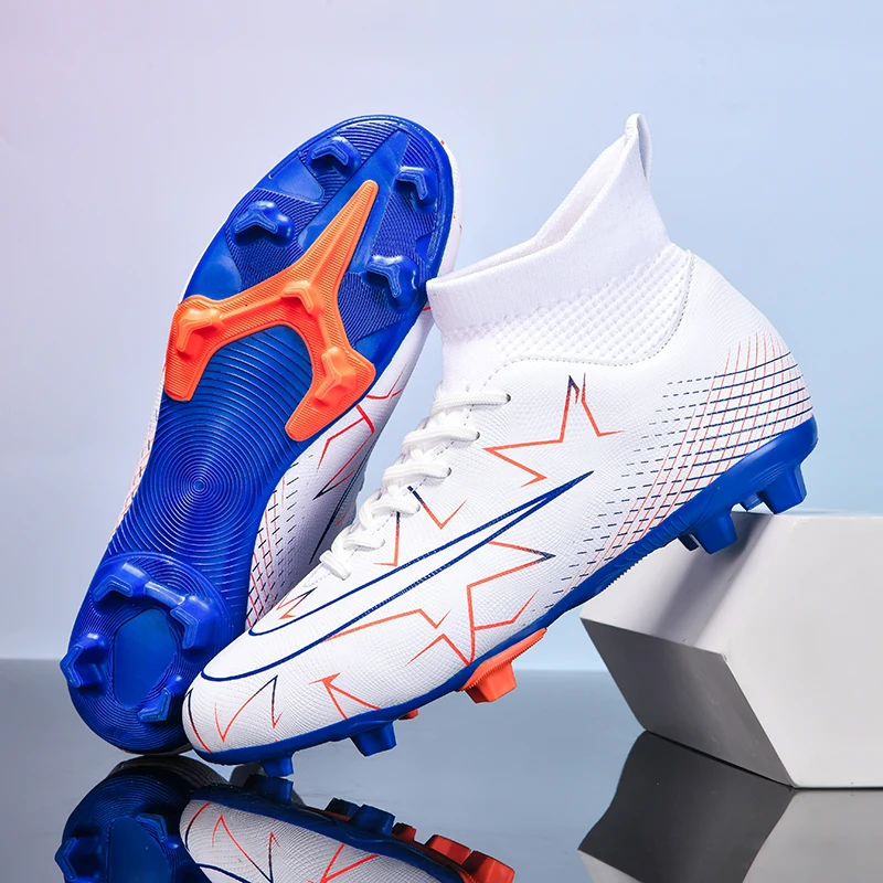 

Professional FG Football Boots Men Outdoor High Top Men's Artificial Grass Soccer Cleats Comfort Light Non-slip Futsal Shoes Men