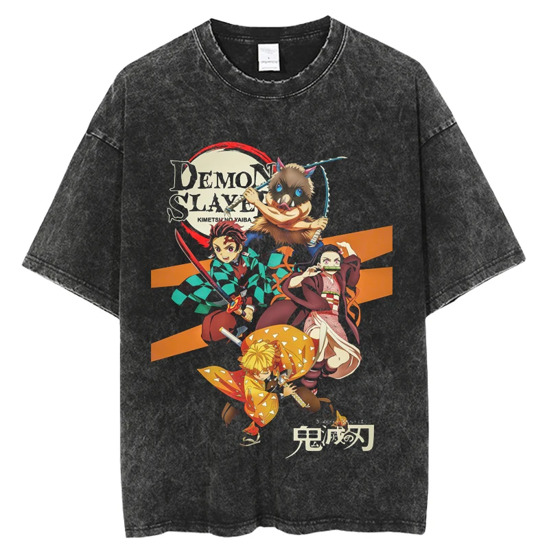 Demon Slayer Men Vintage Oversized Anime Washed T Shirts for Women Short Sleeve Summer Streetwear Short Sleeve T shirt
Demon Slayer Men Vintage Oversized Anime Washed T Shirts for Women Short Sleeve Summer Streetwear Short Sleeve T shirt