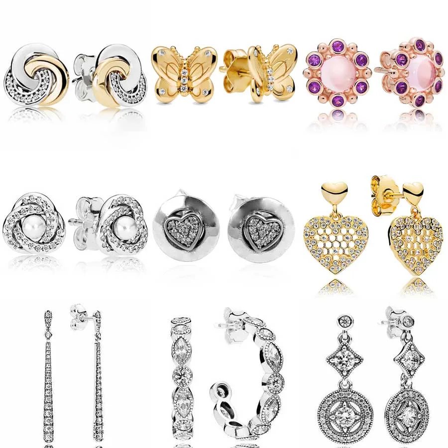 925 Sterling Silver Vintage Allure Luminous Love Knot Butterflies Signature Earring With Crystal For Women Gift Fashion Jewelry
925 Sterling Silver Vintage Allure Luminous Love Knot Butterflies Signature Earring With Crystal For Women Gift Fashion Jewelry
