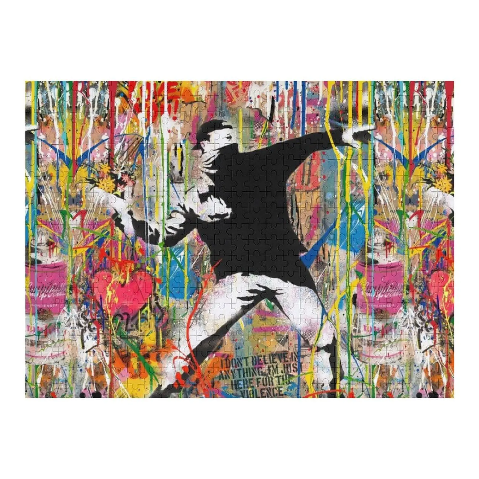 Flower Thrower Pop Street Art Colorful Jigsaw Puzzle Customizable Gift Personalized Name Wood Animals Christmas Gifts Puzzle
Flower Thrower Pop Street Art Colorful Jigsaw Puzzle Customizable Gift Personalized Name Wood Animals Christmas Gifts Puzzle