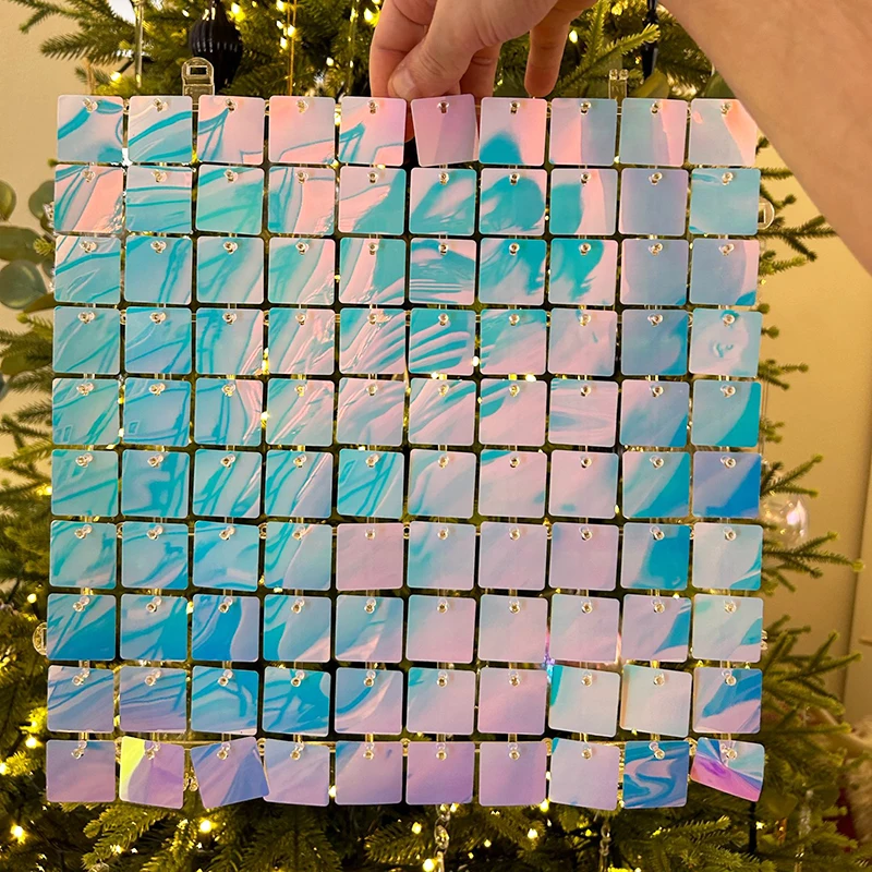 4FTx8FT Iridescent Blue Shimmer Wall Backdrop 32pcs Square Sequin Wall Panels for 1.2mx2.4m Wedding Bachelorette Party Backdrop
4FTx8FT Iridescent Blue Shimmer Wall Backdrop 32pcs Square Sequin Wall Panels for 1.2mx2.4m Wedding Bachelorette Party Backdrop