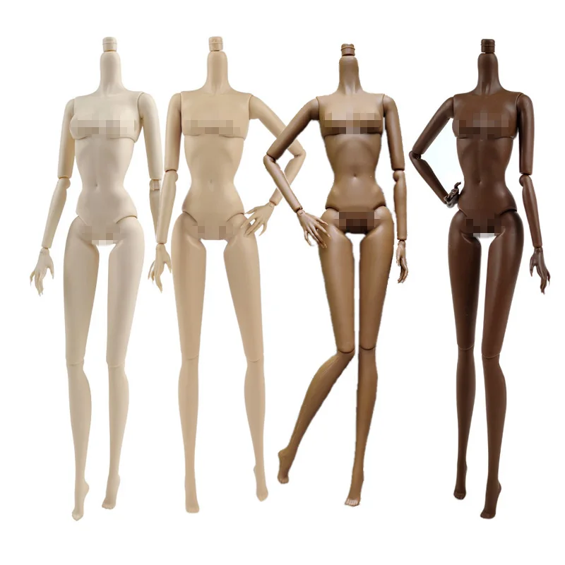 

High Quality 12inch Joints Movable Doll Nude Body New 4 Colors Doll Figure Body for FR IT PP 1/6 Size Doll heads