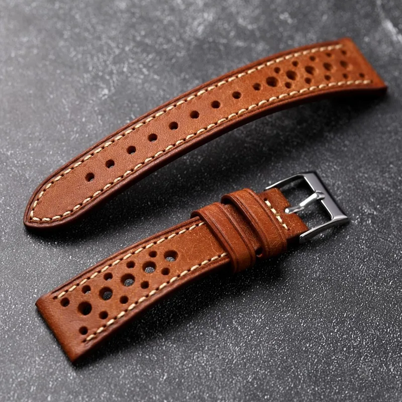 Handmade ventilate Genuine Leather Watchban 18 19 20 21 22MM Soft Ultra-Thin Leather Men Vintage Brushed High Grade Watch Bracel
Handmade ventilate Genuine Leather Watchban 18 19 20 21 22MM Soft Ultra-Thin Leather Men Vintage Brushed High Grade Watch Bracel
