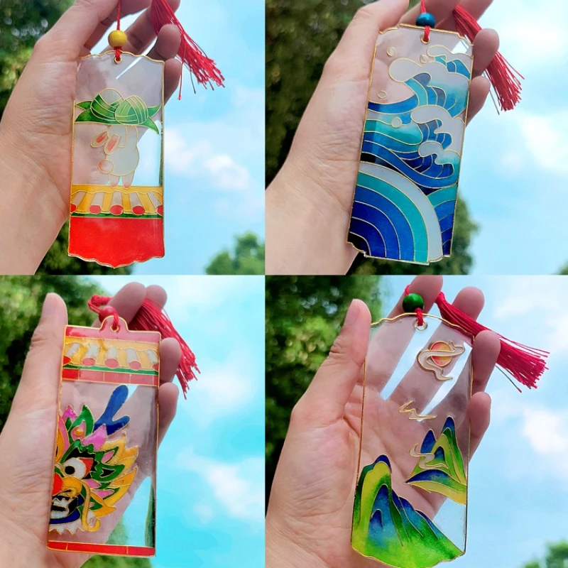 Cloisonne filigree enamel painting diy handmade material package to make intangible cultural heritage bookmark pendant gift
Cloisonne filigree enamel painting diy handmade material package to make intangible cultural heritage bookmark pendant gift