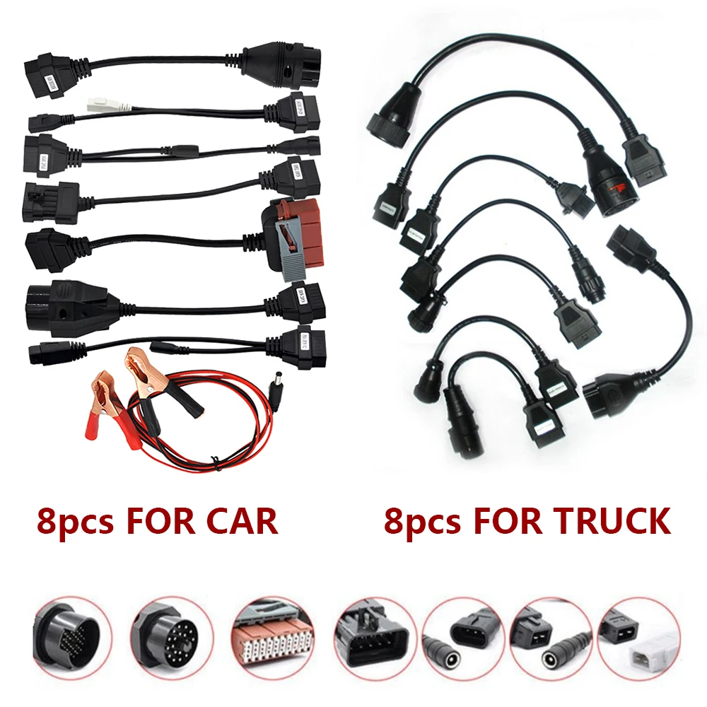 Highly Quality OBD2 Converter Cable Full Set 8 PCS Car/Truck Cables For TCS PRO Diagnostic Reader Interface Connector
Highly Quality OBD2 Converter Cable Full Set 8 PCS Car/Truck Cables For TCS PRO Diagnostic Reader Interface Connector