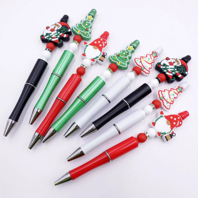 22PCS Christmas DIY Silicone Beaded Colored Plastic Multi-functional Rotary Ballpoint Pen Christmas Student Gift
22PCS Christmas DIY Silicone Beaded Colored Plastic Multi-functional Rotary Ballpoint Pen Christmas Student Gift