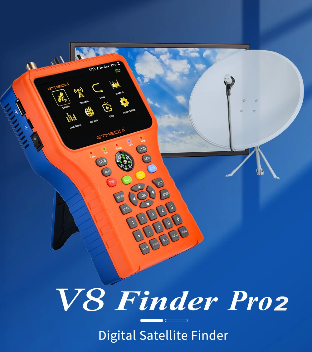 New GTmedia V8 Finder Pro2 DVB-S2 DVB-T2 DVB-C AHD H.265 Satellite Meter Combo Satellite Finder better satlink ST-5150 ws-6933
New GTmedia V8 Finder Pro2 DVB-S2 DVB-T2 DVB-C AHD H.265 Satellite Meter Combo Satellite Finder better satlink ST-5150 ws-6933