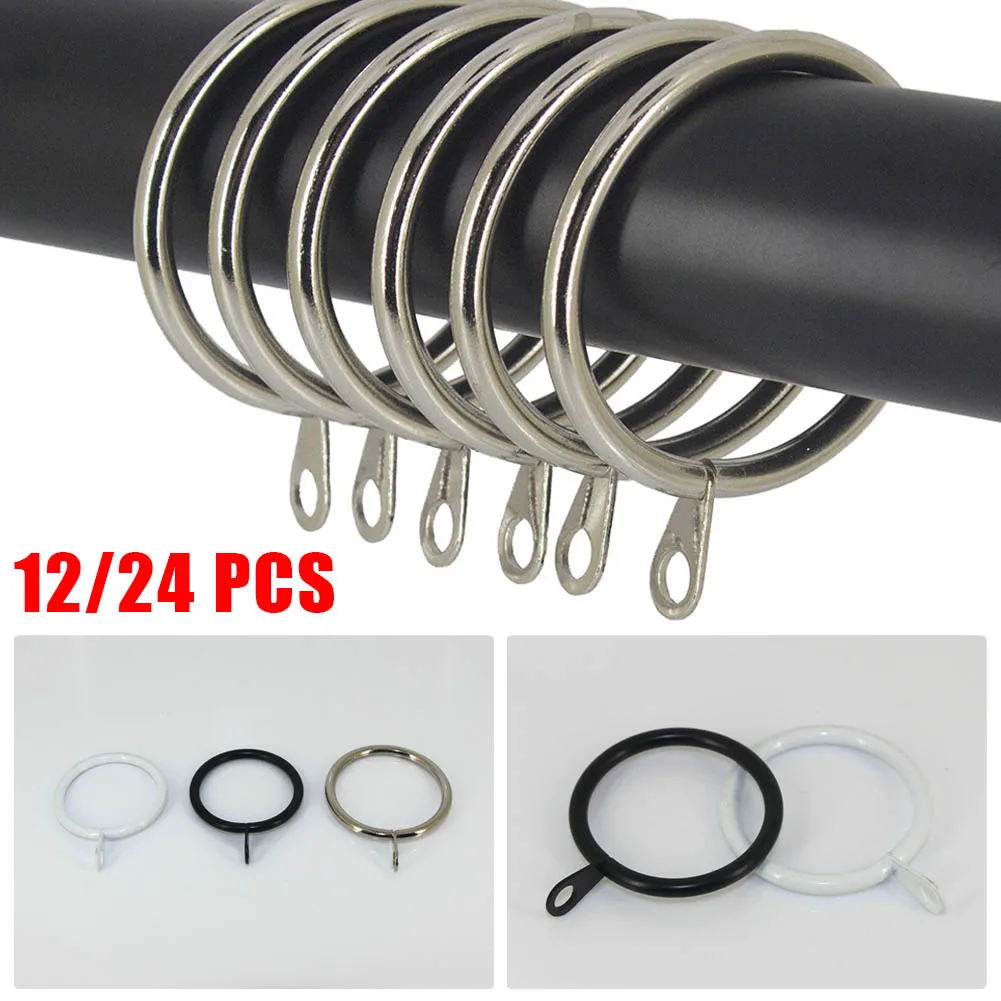 12/24pcs Metal Curtain Rings Hanging Hooks For Hold Curtains Draperies Shower Curtain French Curtain Home Improvement Tools
12/24pcs Metal Curtain Rings Hanging Hooks For Hold Curtains Draperies Shower Curtain French Curtain Home Improvement Tools