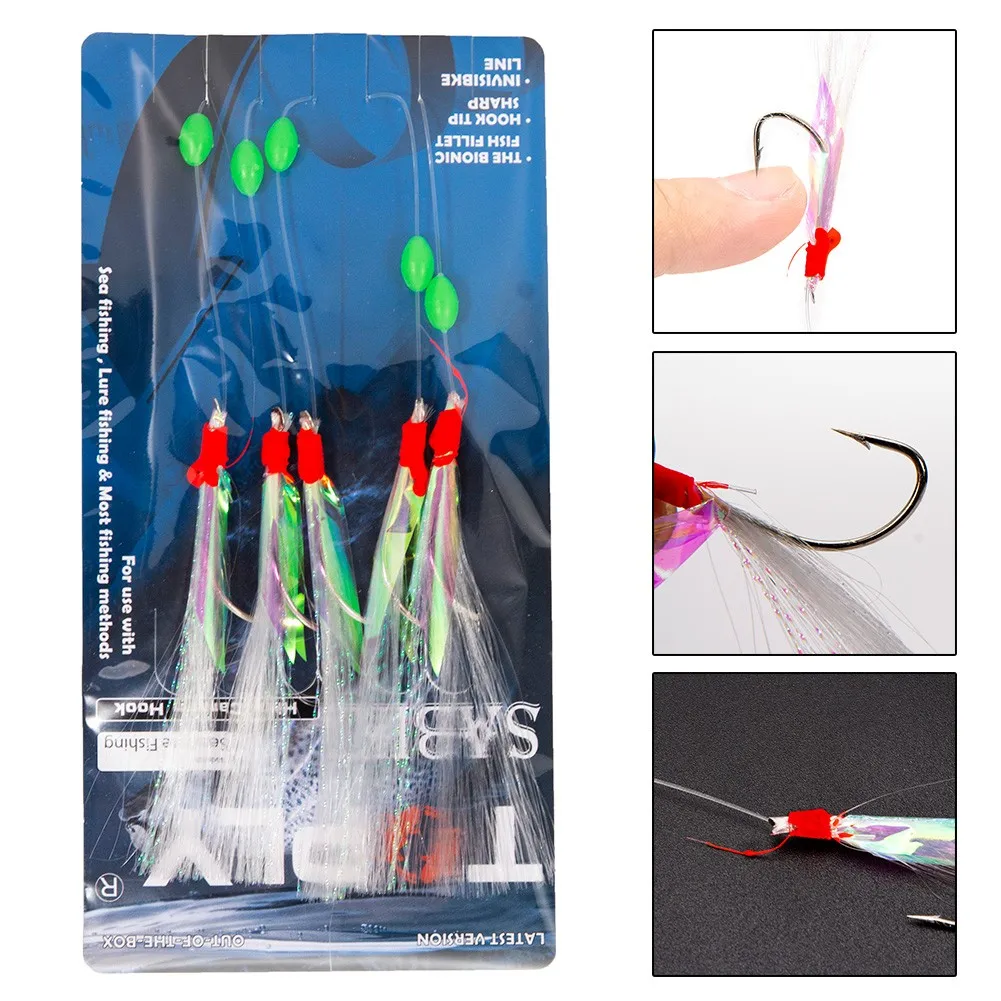 5pcs/Pack Hooks Soft Fishing Lure Rigs Bait Jigs Lure Feather Lure High-carbon Steel Herring Bait For Sabiki Herring Lure Tackle
5pcs/Pack Hooks Soft Fishing Lure Rigs Bait Jigs Lure Feather Lure High-carbon Steel Herring Bait For Sabiki Herring Lure Tackle