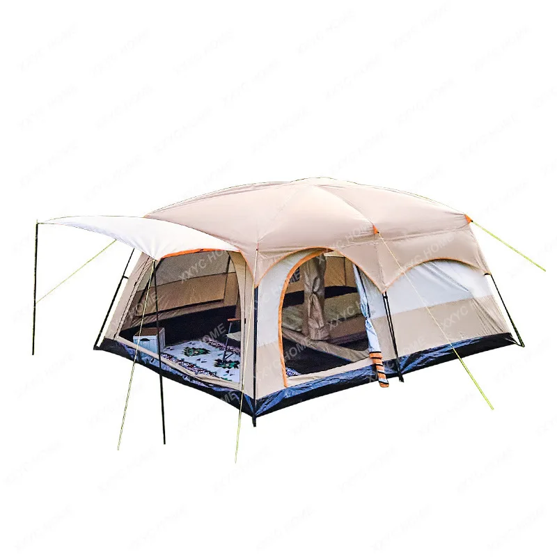 Outdoor Camping Oversized Tent Two Bedrooms and One Living Room Rainproof Silver Pastebrushing Lobby Outdoor Tent
Outdoor Camping Oversized Tent Two Bedrooms and One Living Room Rainproof Silver Pastebrushing Lobby Outdoor Tent