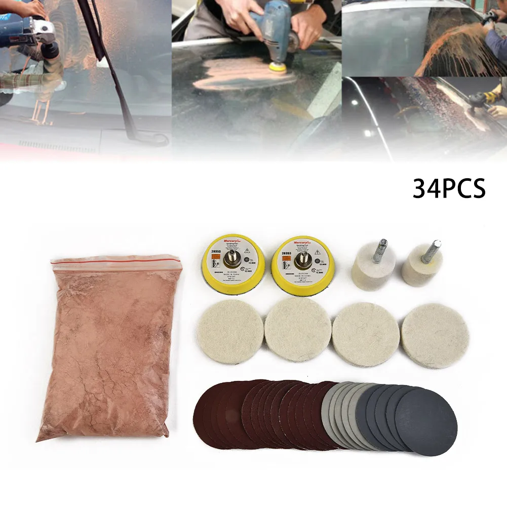 Portable Polishing Pad Set Sanding Tool Widely Applicable Parts DIY Repair Kit Universal 34pcs Mirrors Repair Glass
Portable Polishing Pad Set Sanding Tool Widely Applicable Parts DIY Repair Kit Universal 34pcs Mirrors Repair Glass