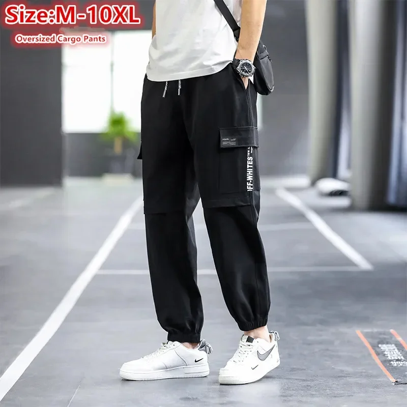 

Summer Joggers Youth 10XL 9XL Men Stretched Cargo Ankle Black Loose Casual Sweatpants Sports Plus Size 8XL 7XL Harem Trousers