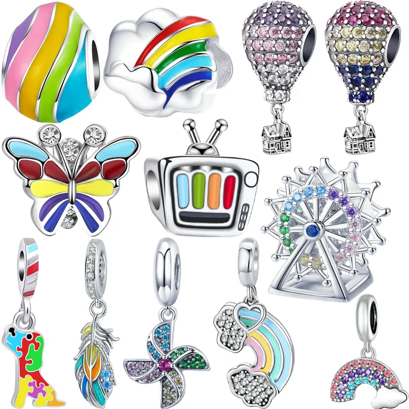 New Easter Egg Colorful Ferris Wheel Butterfly Balloon Rainbow Leaves DIY Bead Fit Original Pandora Charm Bracelet Women Jewelry
New Easter Egg Colorful Ferris Wheel Butterfly Balloon Rainbow Leaves DIY Bead Fit Original Pandora Charm Bracelet Women Jewelry