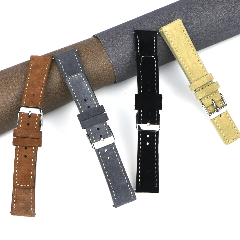 Genuine Leather Bracelet Vintage Soft Watch Band for Seiko Quick Release Wristbelt Retro Suede Stitching Strap 18mm 20mm 22mm
Genuine Leather Bracelet Vintage Soft Watch Band for Seiko Quick Release Wristbelt Retro Suede Stitching Strap 18mm 20mm 22mm