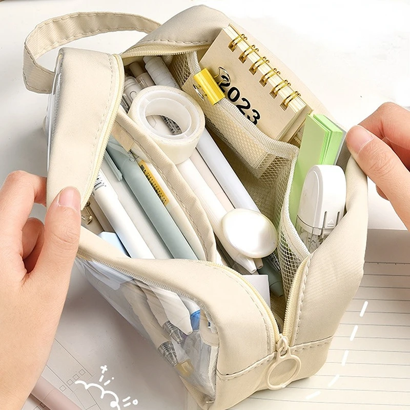 Transparent Pencil Bag Large Capacity Pen Case Aesthetic School Cases Cute Stationery Holder Bag Students School Supplies
Transparent Pencil Bag Large Capacity Pen Case Aesthetic School Cases Cute Stationery Holder Bag Students School Supplies