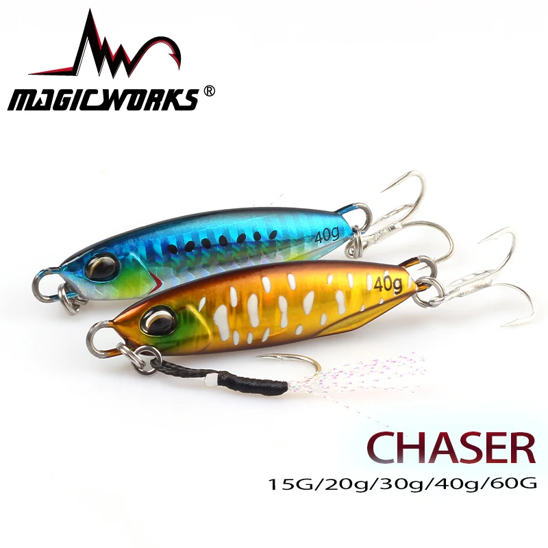 MAGIC WORKS Metal Cast Jig Fishing Lure Spoon Saltwater 15g 20g 30g 40g 60g Fish Sea Bass Artificial Bait Fishing Tackle Pesca
MAGIC WORKS Metal Cast Jig Fishing Lure Spoon Saltwater 15g 20g 30g 40g 60g Fish Sea Bass Artificial Bait Fishing Tackle Pesca