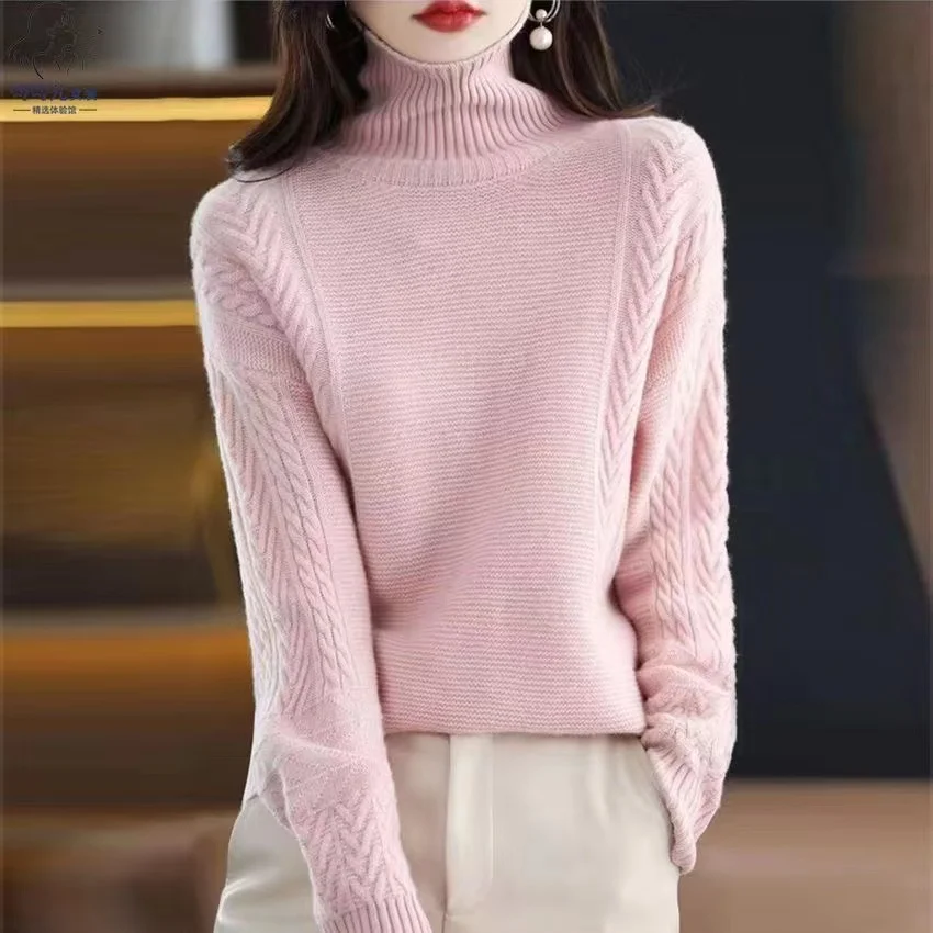 

2023 New Women Turtleneck Winter Sweater Women Long Sleeve Knitted Women Sweaters Pullovers Female Jumper Tricot Tops