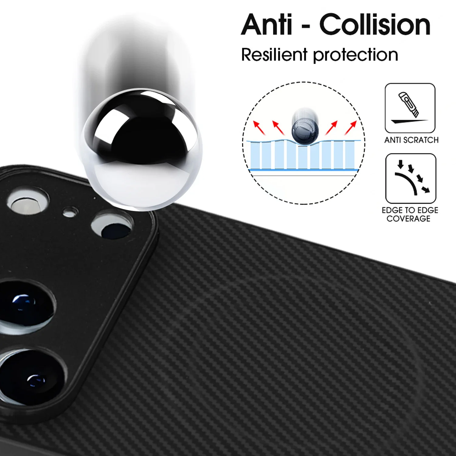 Carbon Fiber for IPhone 17 Pro Case Strong Magnetic Phone Case Slim Thin Smooth TPU Bumper for IPhone 17/17 Pro/17 Air/17 ProMax S91f7492fe95d4f979a493c97df374521V