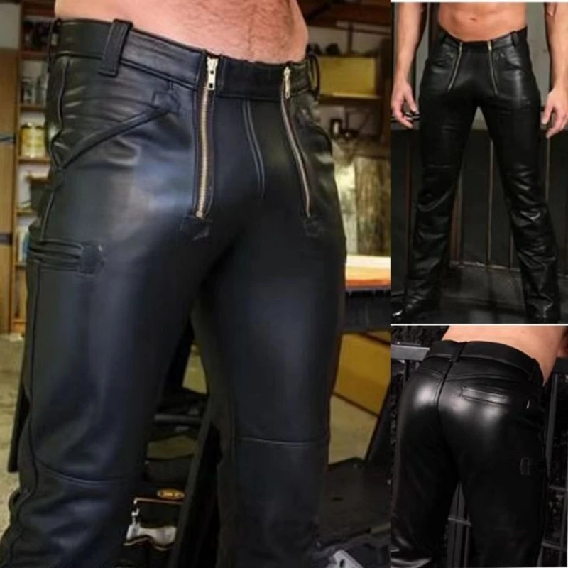 Lugentolo Men Faux Pants Casual Mid-waist Black Loose Spring Zipper Large Size Straight-leg PU Youth Fashion Trousers
Lugentolo Men Faux Pants Casual Mid-waist Black Loose Spring Zipper Large Size Straight-leg PU Youth Fashion Trousers