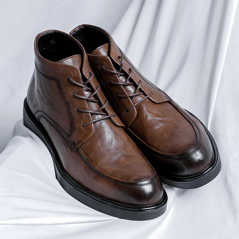 Men's Leather Waterproof Lace Up Chukka Ankle Boots Oxford Dress Boots Casual Business Work Daily Shoes for Men
Men's Leather Waterproof Lace Up Chukka Ankle Boots Oxford Dress Boots Casual Business Work Daily Shoes for Men