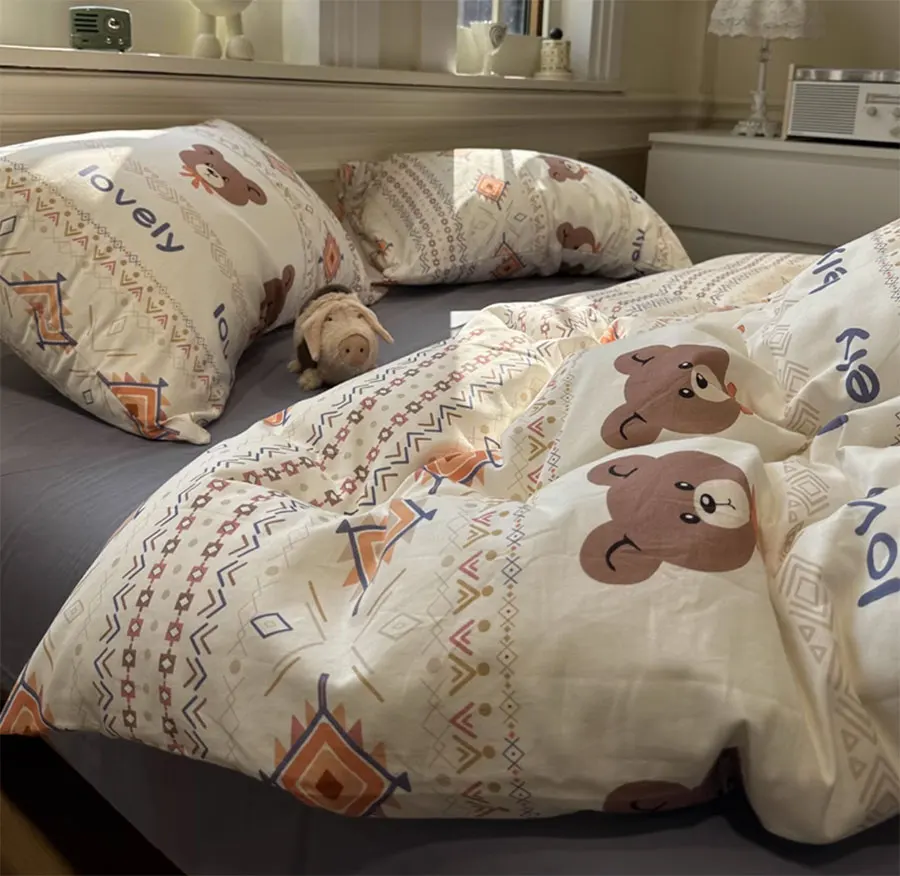 Fashion cute cartoon bear bedding set kid teen,twin full queen geometric cotton home textile bed sheet pillow case quilt cover
Fashion cute cartoon bear bedding set kid teen,twin full queen geometric cotton home textile bed sheet pillow case quilt cover