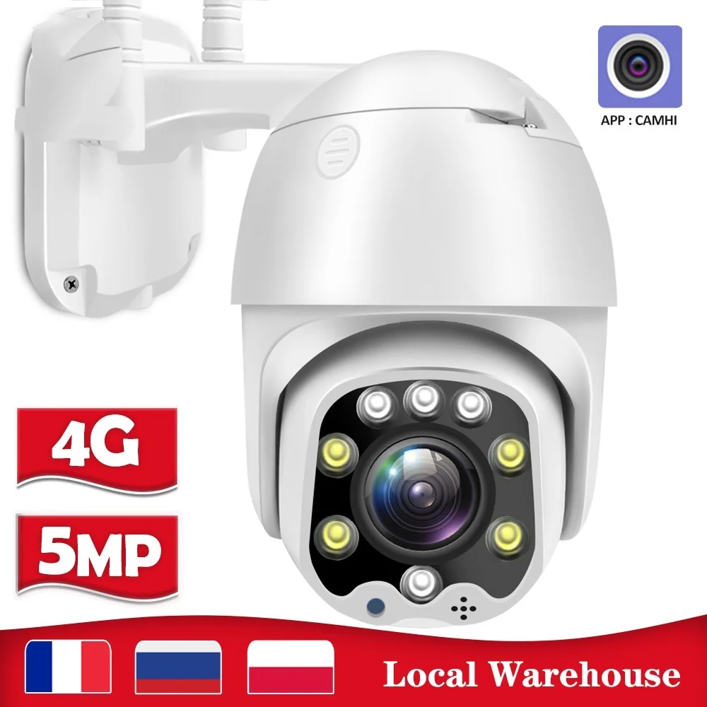 

New 4G SIM Card IP Camera 5MP HD 5X Optical Zoom WIFI Camera Outdoor CCTV Surveillance PTZ Speed Dome Camera E-mail Alarm Camhi