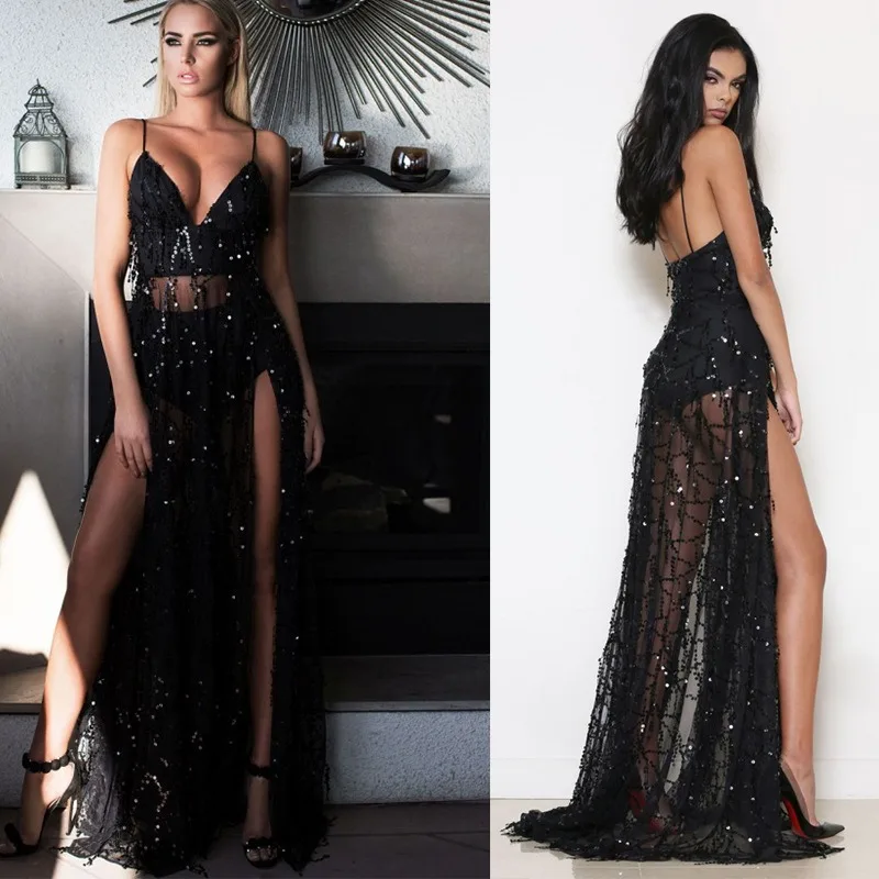 Sequin Women Evening Dress Deep V Slit See Through Dress Party Sexy Long Dresses for Women Hottie Streetwear Vestidos De Fiesta
Sequin Women Evening Dress Deep V Slit See Through Dress Party Sexy Long Dresses for Women Hottie Streetwear Vestidos De Fiesta