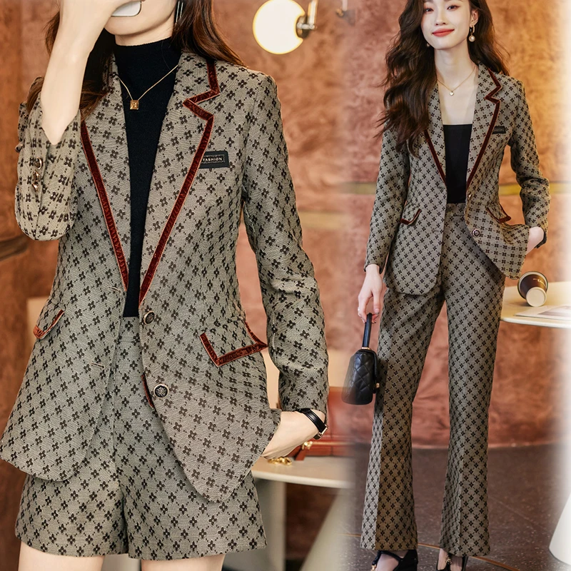 Women's Printed Blazer and Pants Sets, Fashionable Suits, Work Wear, Casual Office Suit, High Quality, Winter, Autumn, 2023
Women's Printed Blazer and Pants Sets, Fashionable Suits, Work Wear, Casual Office Suit, High Quality, Winter, Autumn, 2023