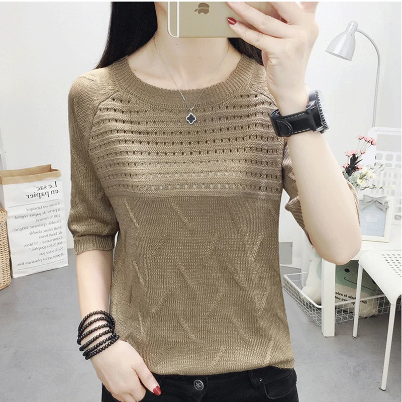 Camisetas De Mujer Summer Knitted T Shirt Women Hollow Out Short Sleeve T Shirts Ladies Tops 2022 Thin O Neck Woman Clothes Tees
Camisetas De Mujer Summer Knitted T Shirt Women Hollow Out Short Sleeve T Shirts Ladies Tops 2022 Thin O Neck Woman Clothes Tees