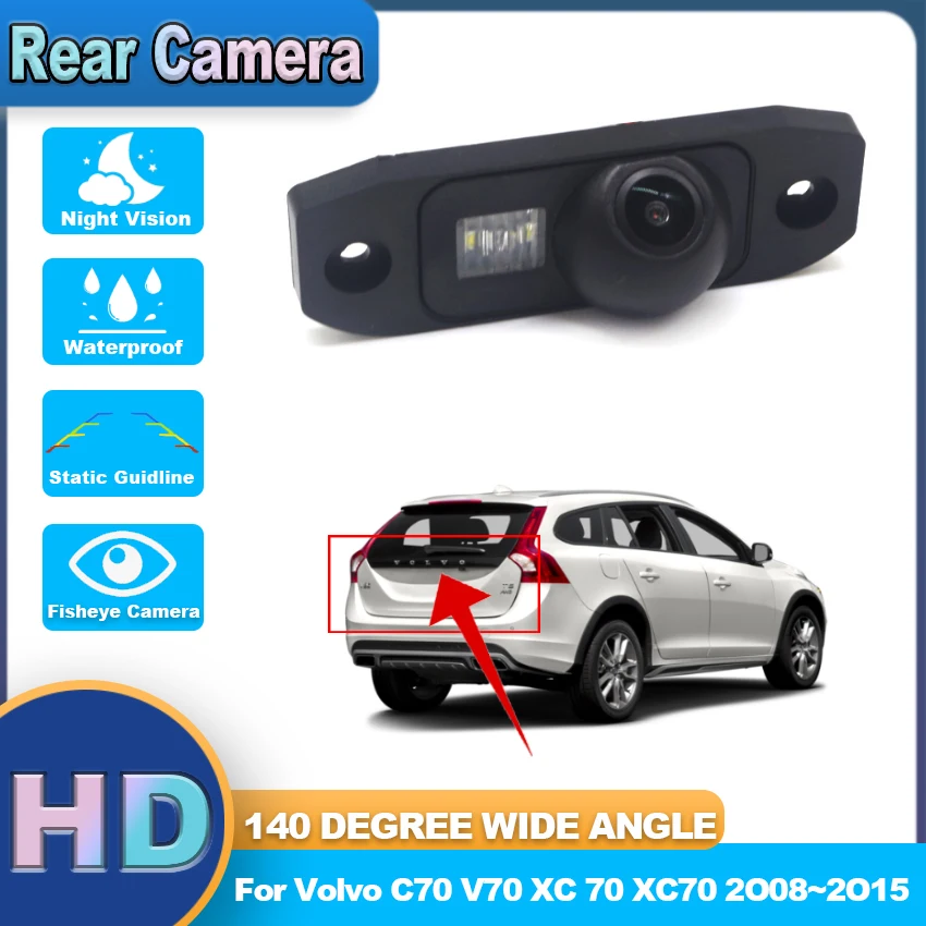 

HD CCD ночное видение водонепроницаемый объектив рыбий глаз Автомобильная камера заднего вида Беспроводная для Volvo C70 V70 XC 70 XC70 2008 ~ 2012 2013 2014 2015