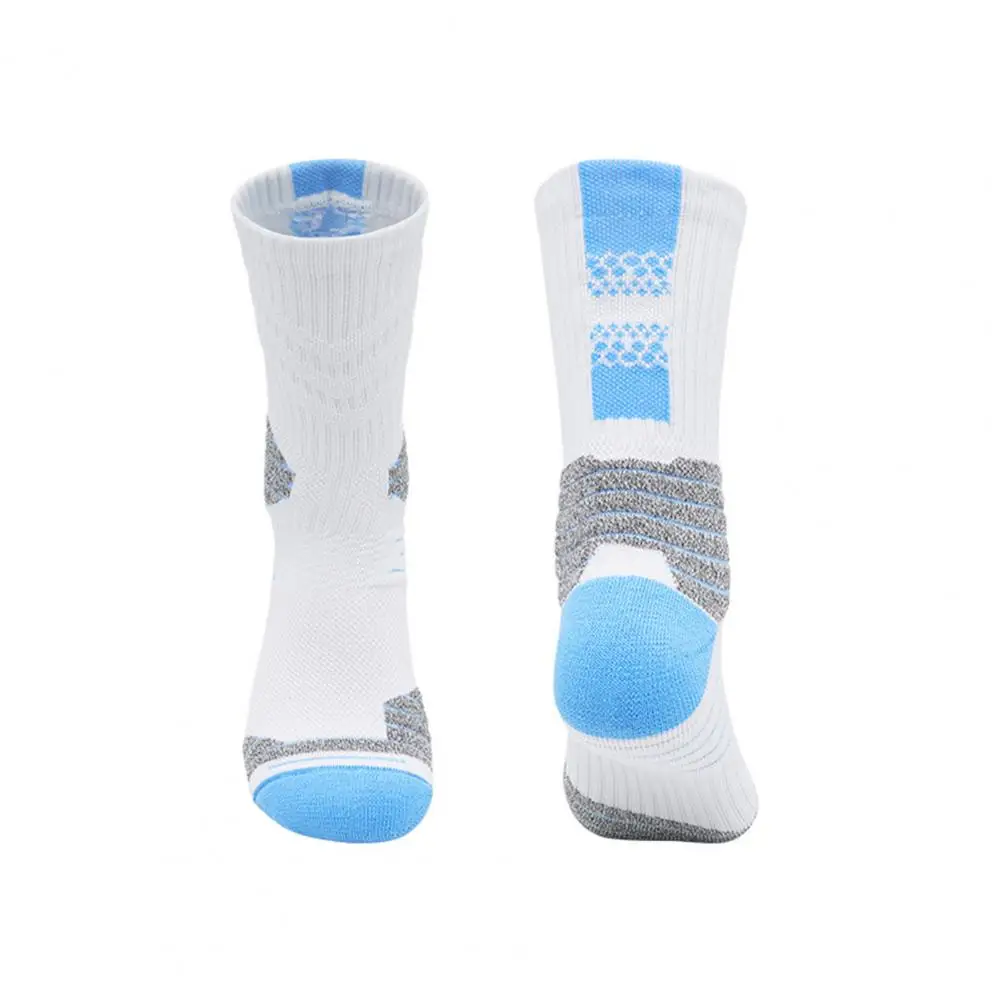 

Running Socks 1 Pair Stretchy Breathability Polyester Mid Calf Running Cycling Socks Sportswear