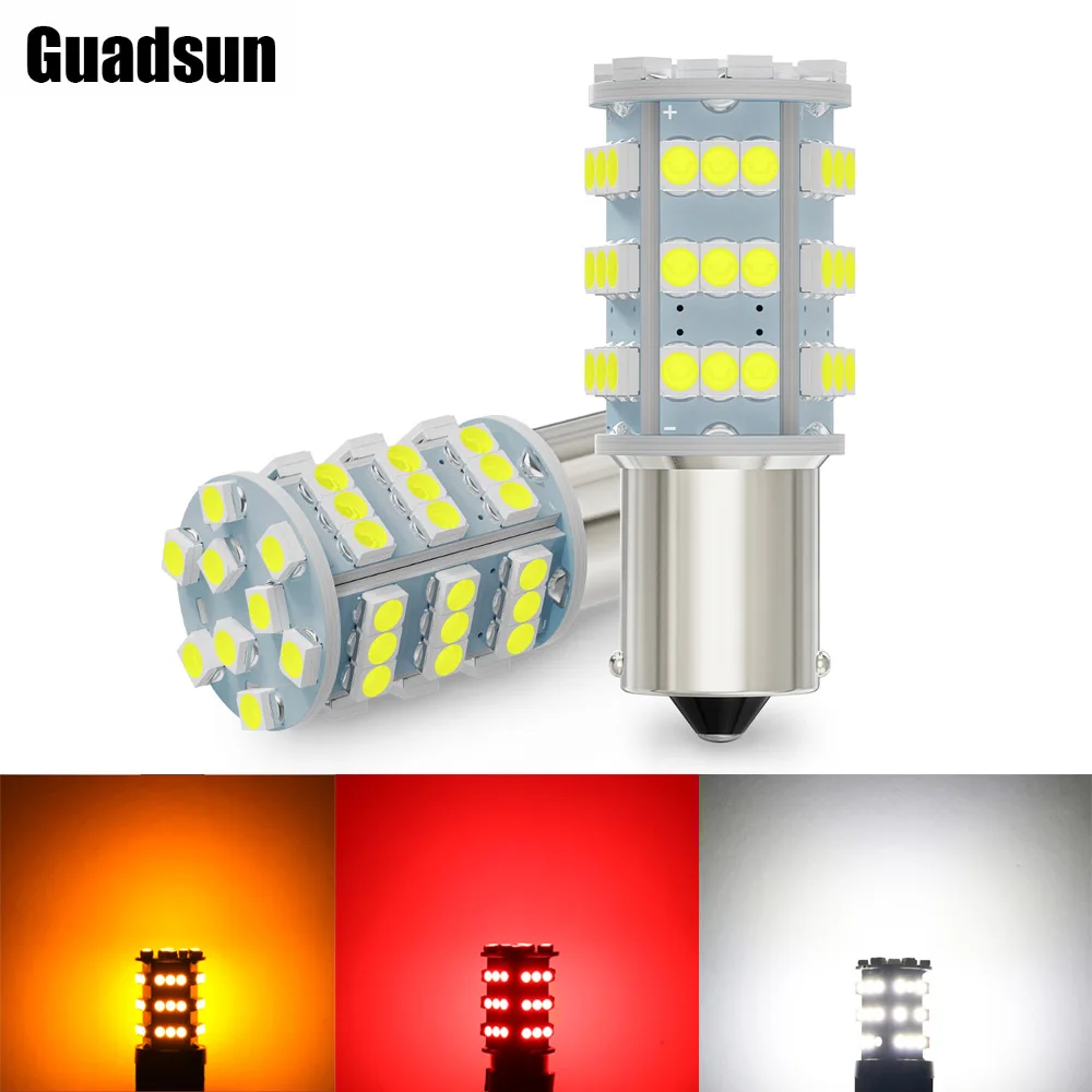 

Guadsun 2X 1156 BA15S P21W Led Bulb 1157 BAY15D P21-5W 3157 P27-7W 1210 54SMD White Red Brake Reversing Lamp Turn Signal Light