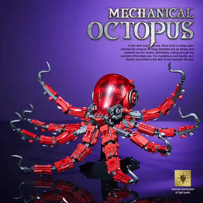 In stock Creative MOC 882pcs Mechanical Octopus Model Building Blocks Set DIY Assemble Mechs Octopus Bricks Toys For Gifts In stock Creative MOC 882pcs Mechanical Octopus Model Building Blocks Set DIY Assemble Mechs Octopus Bricks Toys For Gifts