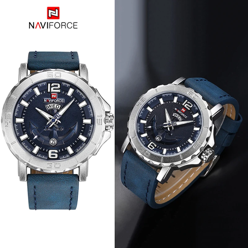 NAVIFORCE Fashion Creative Business Leather Wristwatch Luxury Military Waterproof Sport Quartz Men Watch часы мужские механичске
NAVIFORCE Fashion Creative Business Leather Wristwatch Luxury Military Waterproof Sport Quartz Men Watch часы мужские механичске