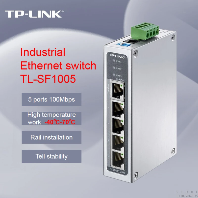 

TP-LINK Industrial Grade Ethernet Switch 5-port 100M Enterprise/monitoring Network Splitter Tp TL-SF1005 Industrial Grade